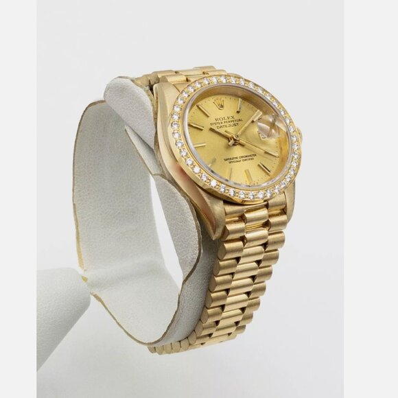 WOW!! Rolex Ladies PRESIDENT Factory 1CT+ Diamond Dial Yellow Gold - Picture 2 of 5